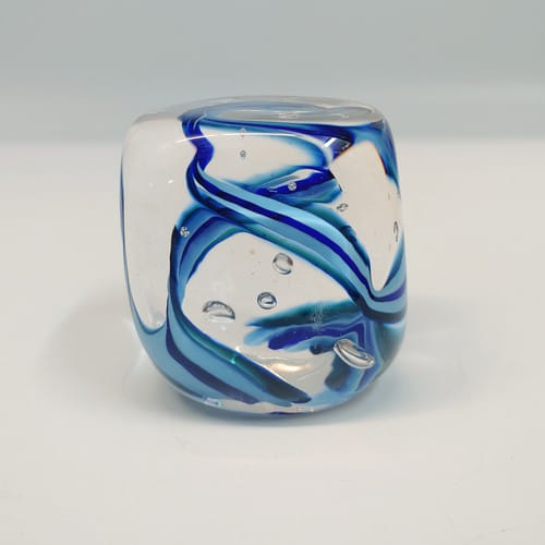 DB-621 Paperweight - square blue $52 at Hunter Wolff Gallery